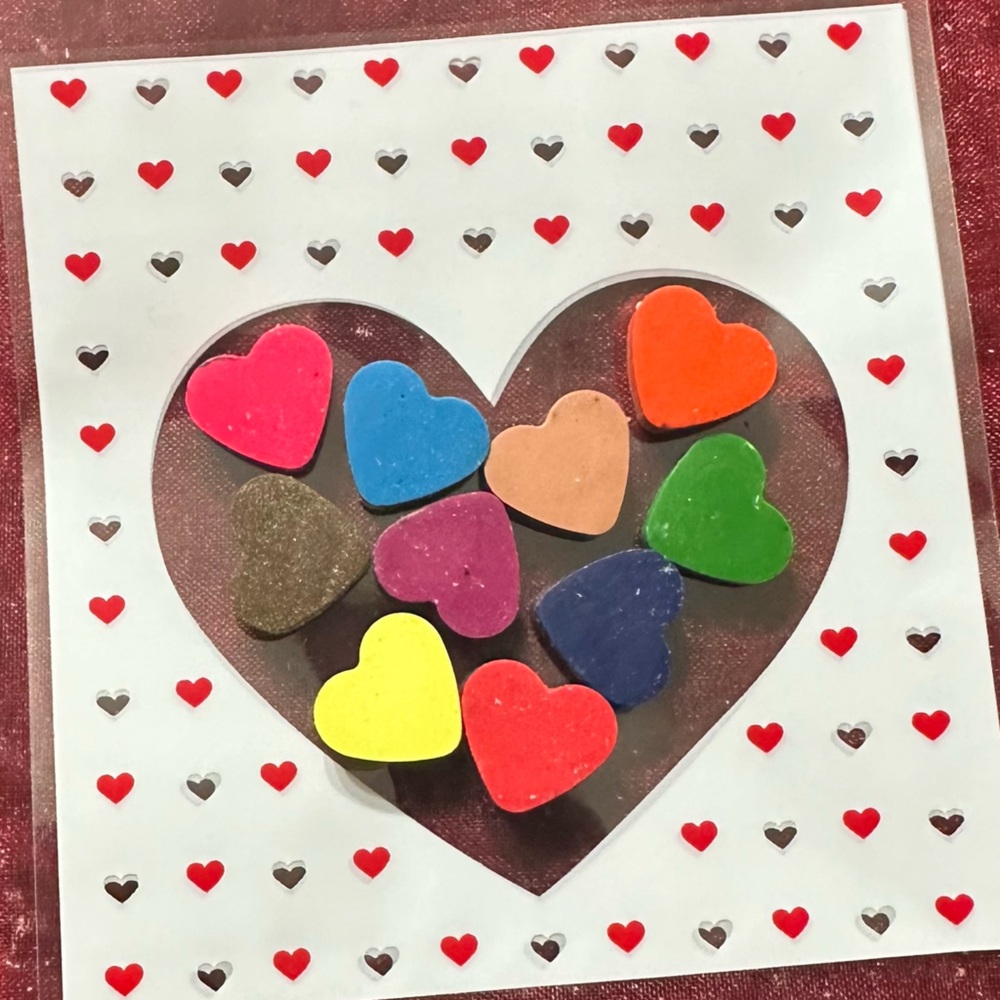 Handmade Valentines crayons-confection heart 10 piece mini set (individual pack) - Picture 3 of 5